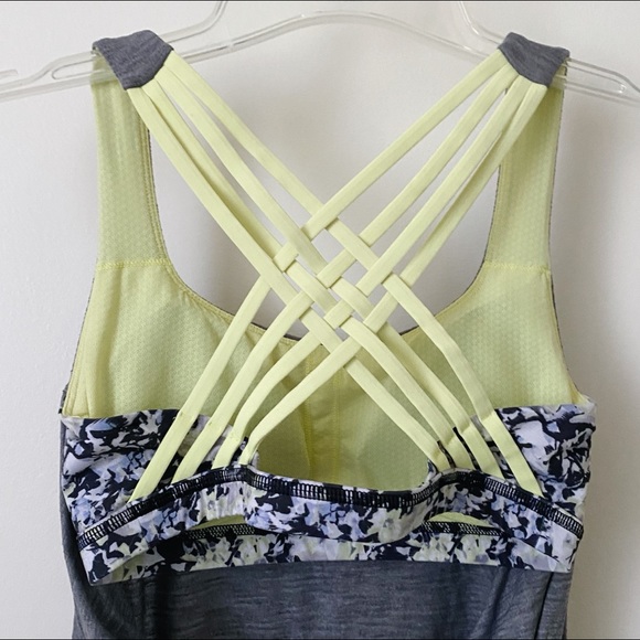 gray lululemon free to be wild 2-in-1 tanktop - Picture 3 of 5